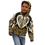 Custom Aotearoa Ngai Te Rangi Kid Hoodie Maori Tribal Pattern