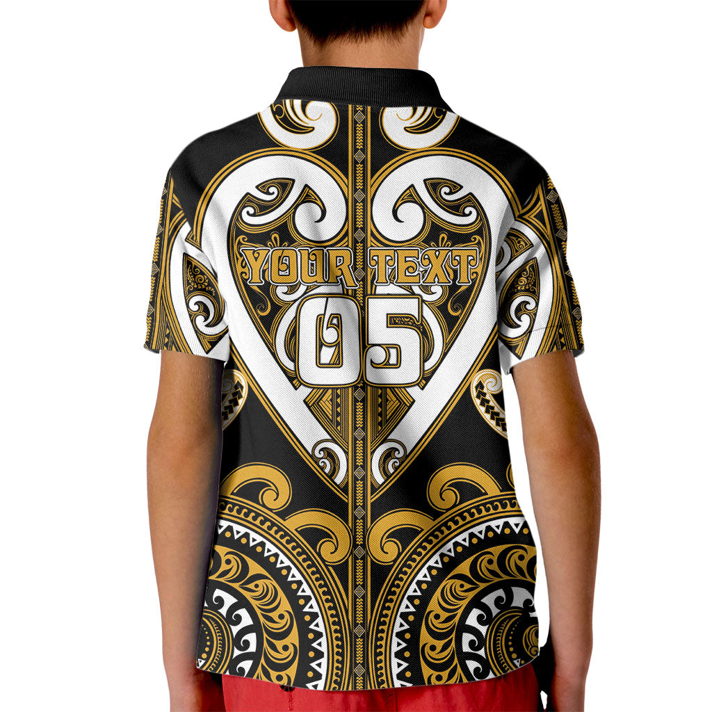Custom Aotearoa Ngai Te Rangi Kid Polo Shirt Maori Tribal Pattern