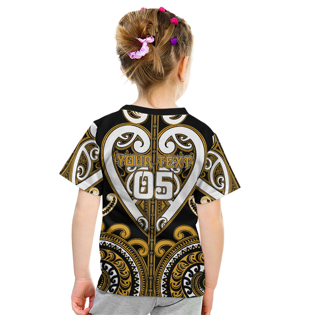 Custom Aotearoa Ngai Te Rangi Kid T Shirt Maori Tribal Pattern