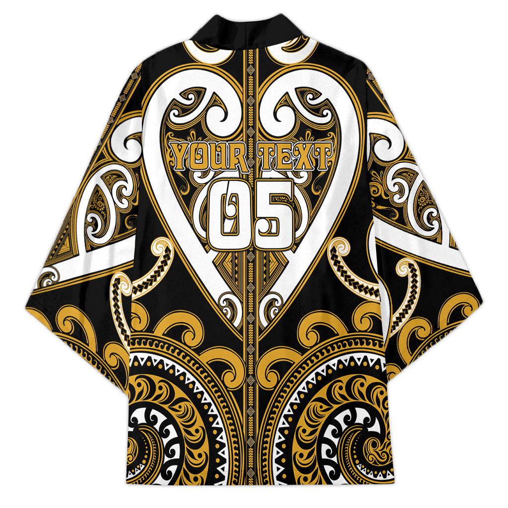 Custom Aotearoa Ngai Te Rangi Kimono Maori Tribal Pattern