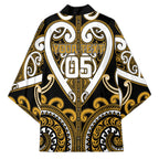 Custom Aotearoa Ngai Te Rangi Kimono Maori Tribal Pattern