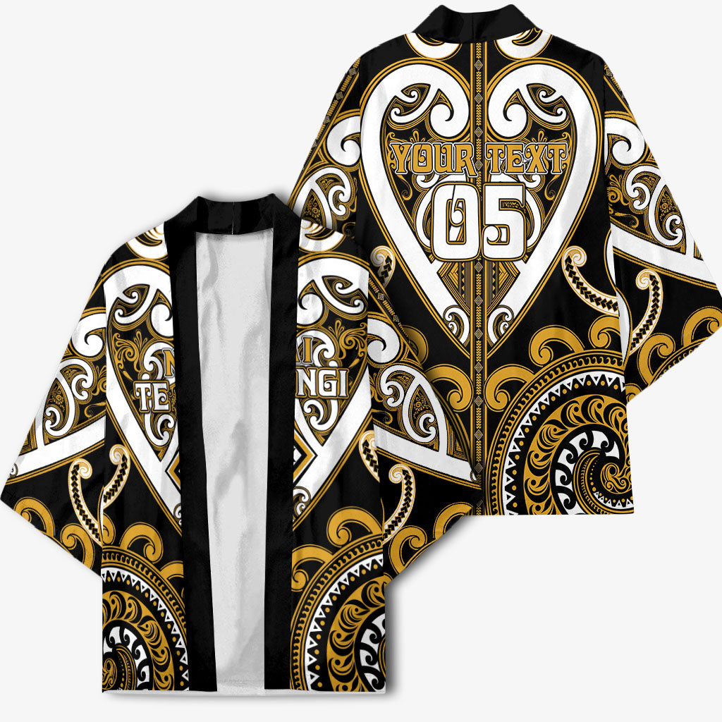 Custom Aotearoa Ngai Te Rangi Kimono Maori Tribal Pattern