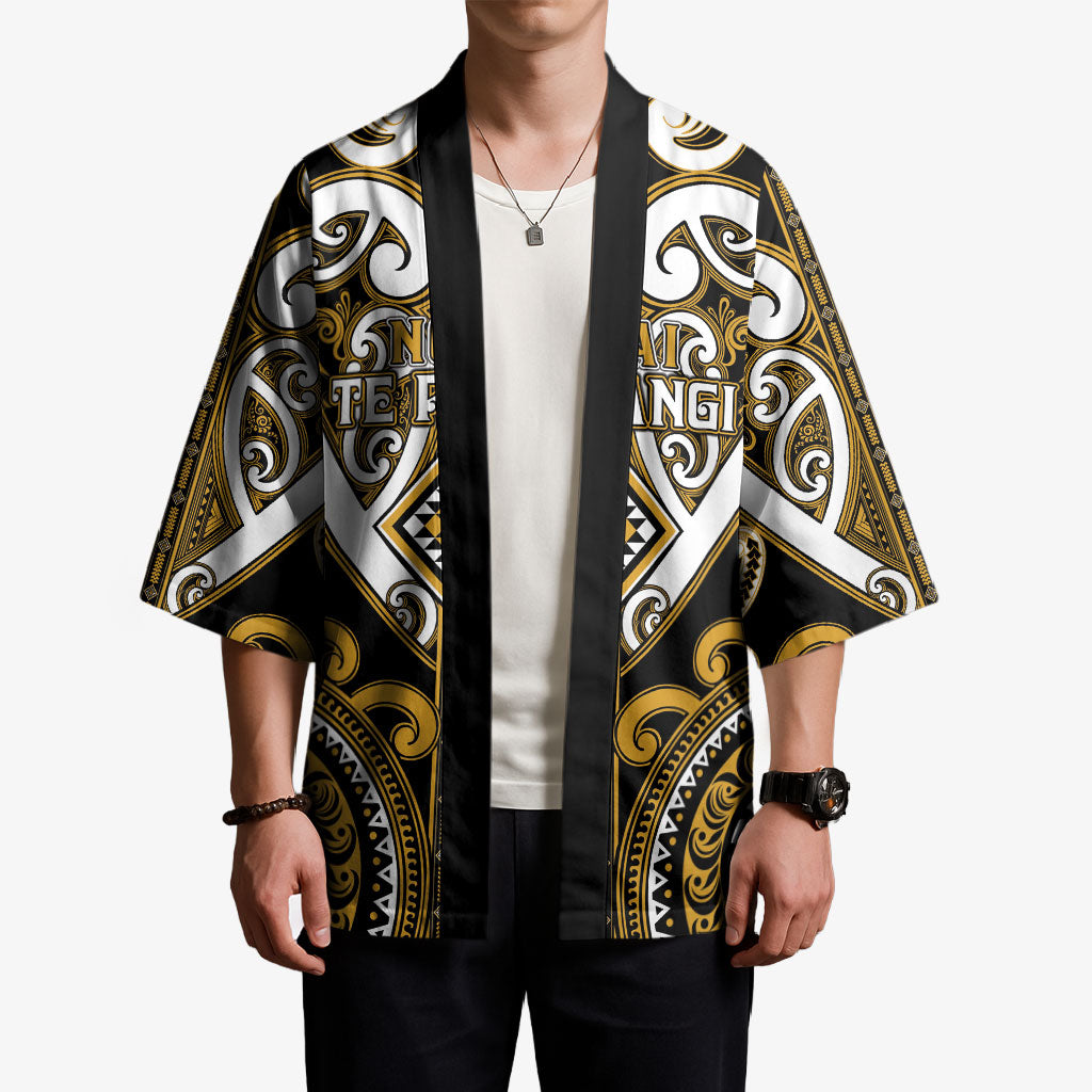 Custom Aotearoa Ngai Te Rangi Kimono Maori Tribal Pattern