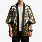 Custom Aotearoa Ngai Te Rangi Kimono Maori Tribal Pattern