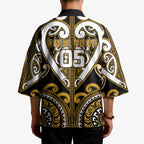 Custom Aotearoa Ngai Te Rangi Kimono Maori Tribal Pattern