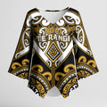 Custom Aotearoa Ngai Te Rangi Kimono Sleeve Blouse Maori Tribal Pattern