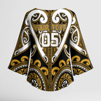 Custom Aotearoa Ngai Te Rangi Kimono Sleeve Blouse Maori Tribal Pattern