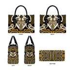 Aotearoa Ngai Te Rangi Leather Bag Maori Tribal Pattern