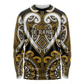 Custom Aotearoa Ngai Te Rangi Long Sleeve Shirt Maori Tribal Pattern