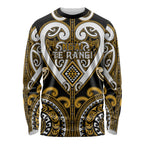 Custom Aotearoa Ngai Te Rangi Long Sleeve Shirt Maori Tribal Pattern