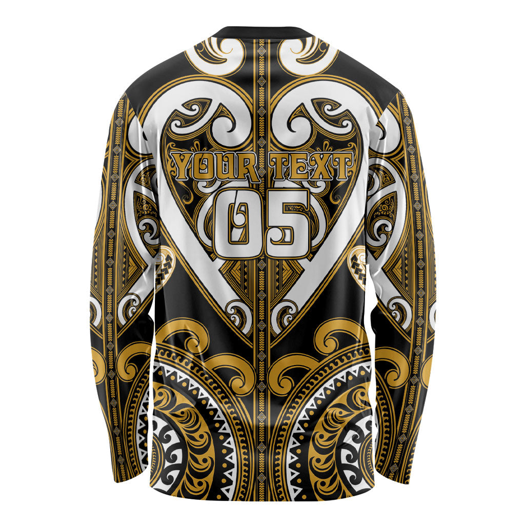Custom Aotearoa Ngai Te Rangi Long Sleeve Shirt Maori Tribal Pattern