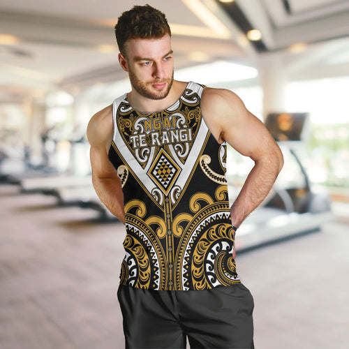 Custom Aotearoa Ngai Te Rangi Men Tank Top Maori Tribal Pattern