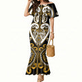 Custom Aotearoa Ngai Te Rangi Mermaid Dress Maori Tribal Pattern