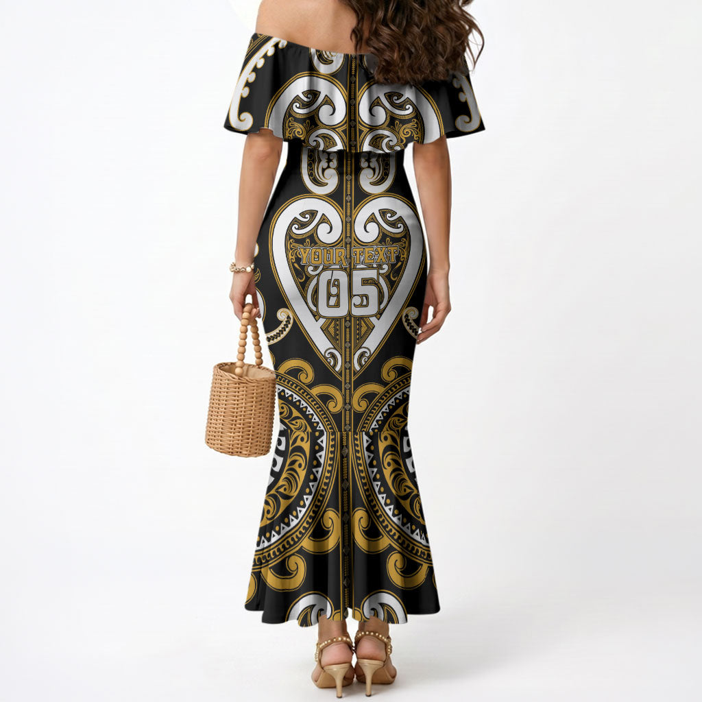 Custom Aotearoa Ngai Te Rangi Mermaid Dress Maori Tribal Pattern