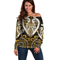 Custom Aotearoa Ngai Te Rangi Off Shoulder Sweater Maori Tribal Pattern