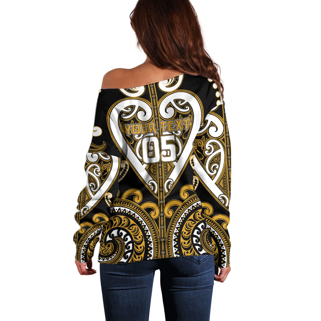 Custom Aotearoa Ngai Te Rangi Off Shoulder Sweater Maori Tribal Pattern