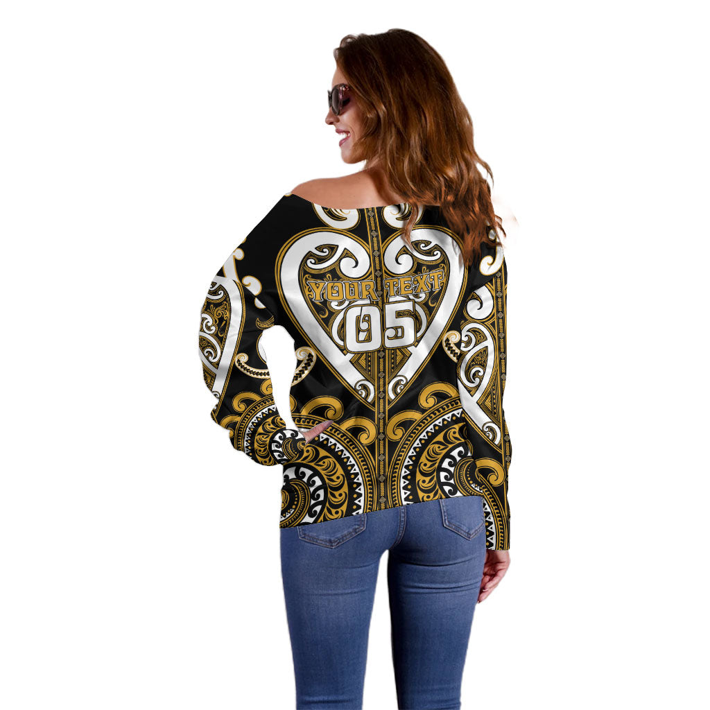 Custom Aotearoa Ngai Te Rangi Off Shoulder Sweater Maori Tribal Pattern