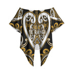 Custom Aotearoa Ngai Te Rangi Off Shoulder Wrap Waist Top Maori Tribal Pattern
