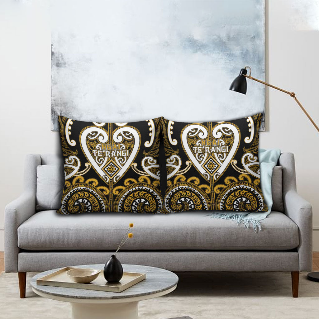 Aotearoa Ngai Te Rangi Pillow Cover Maori Tribal Pattern