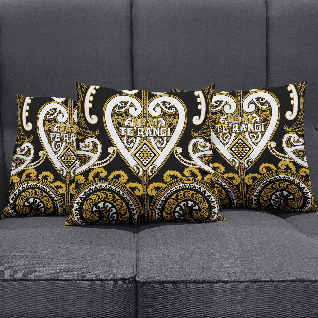 Aotearoa Ngai Te Rangi Pillow Cover Maori Tribal Pattern