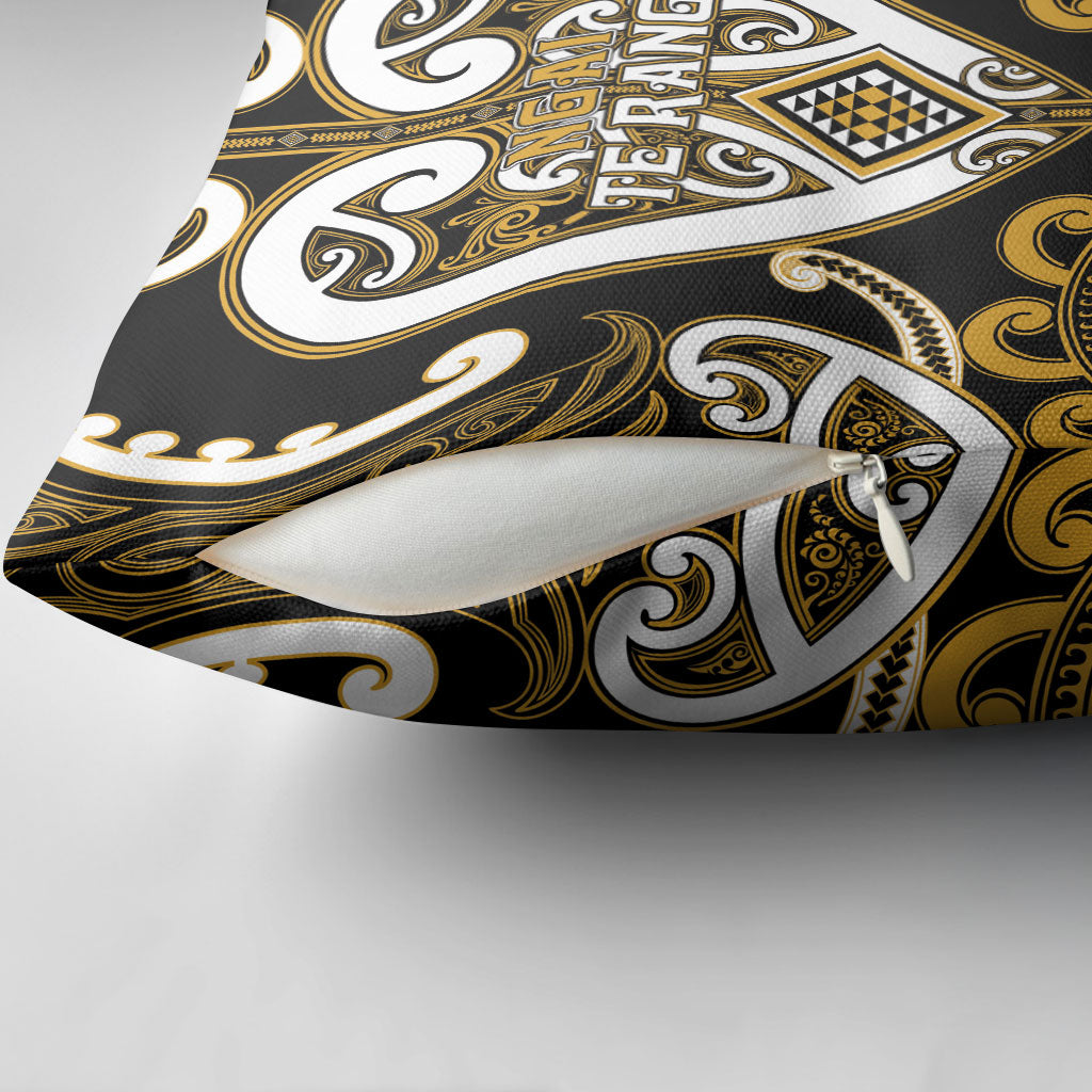 Aotearoa Ngai Te Rangi Pillow Cover Maori Tribal Pattern