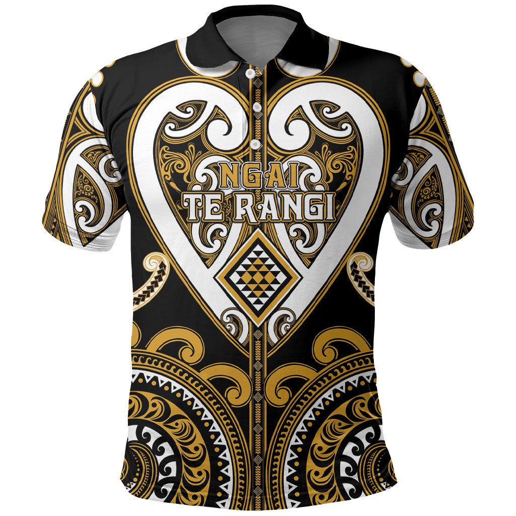 Custom Aotearoa Ngai Te Rangi Polo Shirt Maori Tribal Pattern