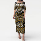 Custom Aotearoa Ngai Te Rangi Puletasi Maori Tribal Pattern