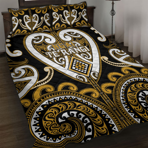 Aotearoa Ngai Te Rangi Quilt Bed Set Maori Tribal Pattern