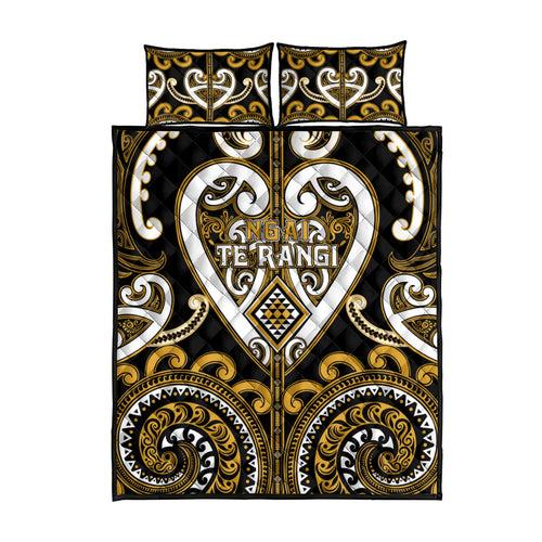 Aotearoa Ngai Te Rangi Quilt Bed Set Maori Tribal Pattern