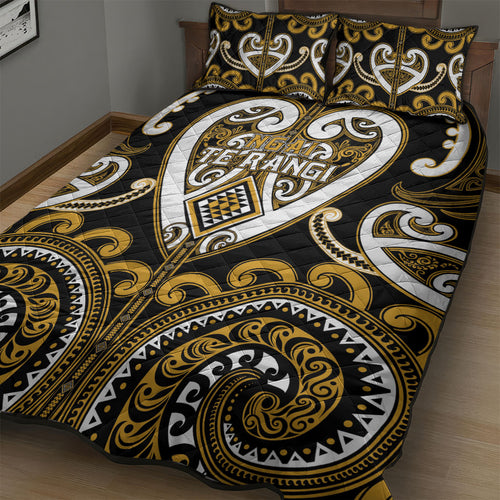 Aotearoa Ngai Te Rangi Quilt Bed Set Maori Tribal Pattern