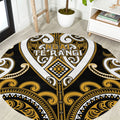 Aotearoa Ngai Te Rangi Round Carpet Maori Tribal Pattern