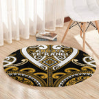 Aotearoa Ngai Te Rangi Round Carpet Maori Tribal Pattern