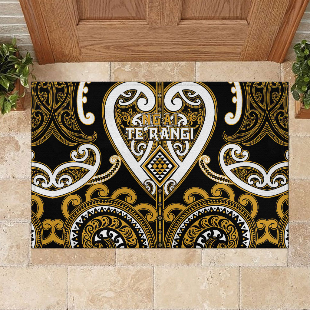 Aotearoa Ngai Te Rangi Rubber Doormat Maori Tribal Pattern