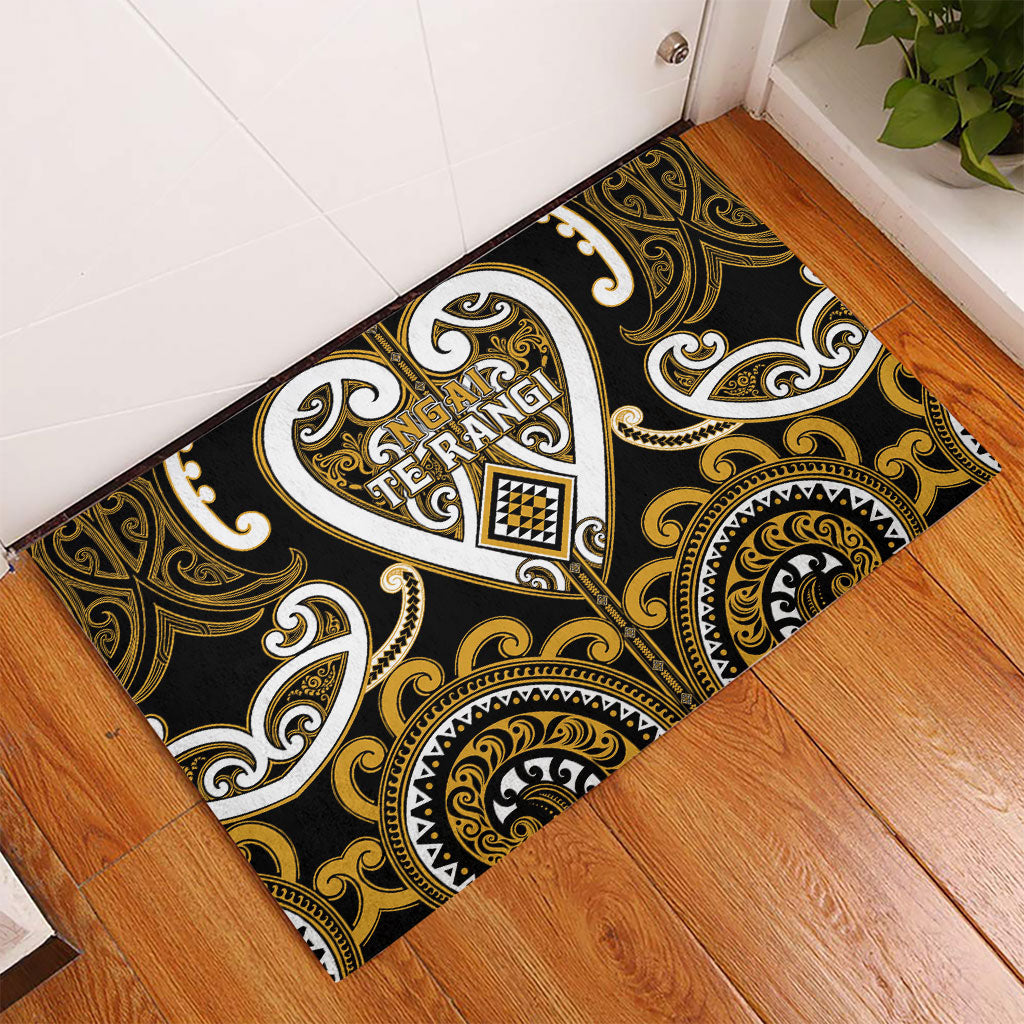 Aotearoa Ngai Te Rangi Rubber Doormat Maori Tribal Pattern