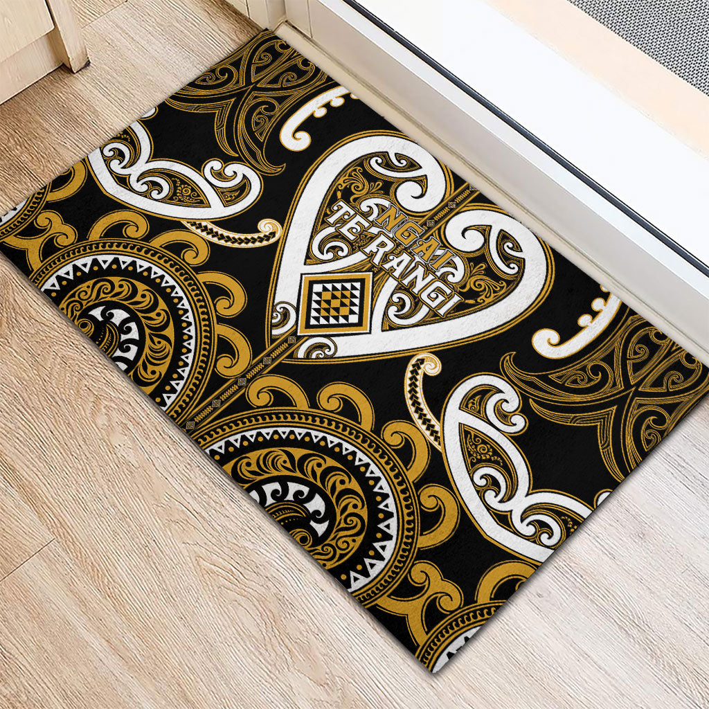 Aotearoa Ngai Te Rangi Rubber Doormat Maori Tribal Pattern