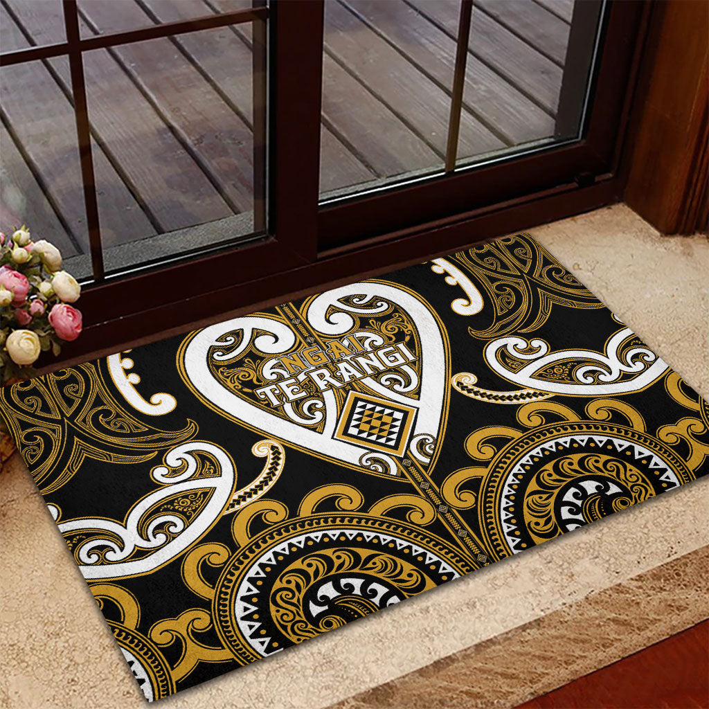 Aotearoa Ngai Te Rangi Rubber Doormat Maori Tribal Pattern
