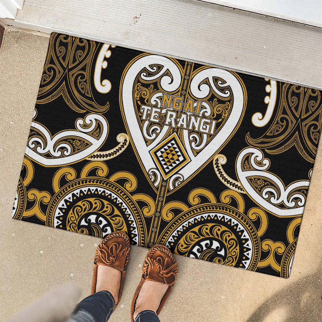 Aotearoa Ngai Te Rangi Rubber Doormat Maori Tribal Pattern