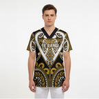 Custom Aotearoa Ngai Te Rangi Scrub Top Maori Tribal Pattern