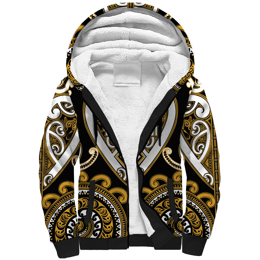 Custom Aotearoa Ngai Te Rangi Sherpa Hoodie Maori Tribal Pattern