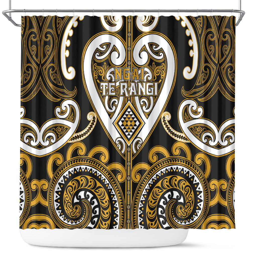 Aotearoa Ngai Te Rangi Shower Curtain Maori Tribal Pattern