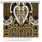Aotearoa Ngai Te Rangi Shower Curtain Maori Tribal Pattern