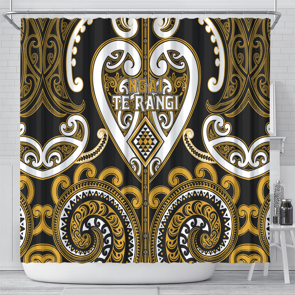 Aotearoa Ngai Te Rangi Shower Curtain Maori Tribal Pattern