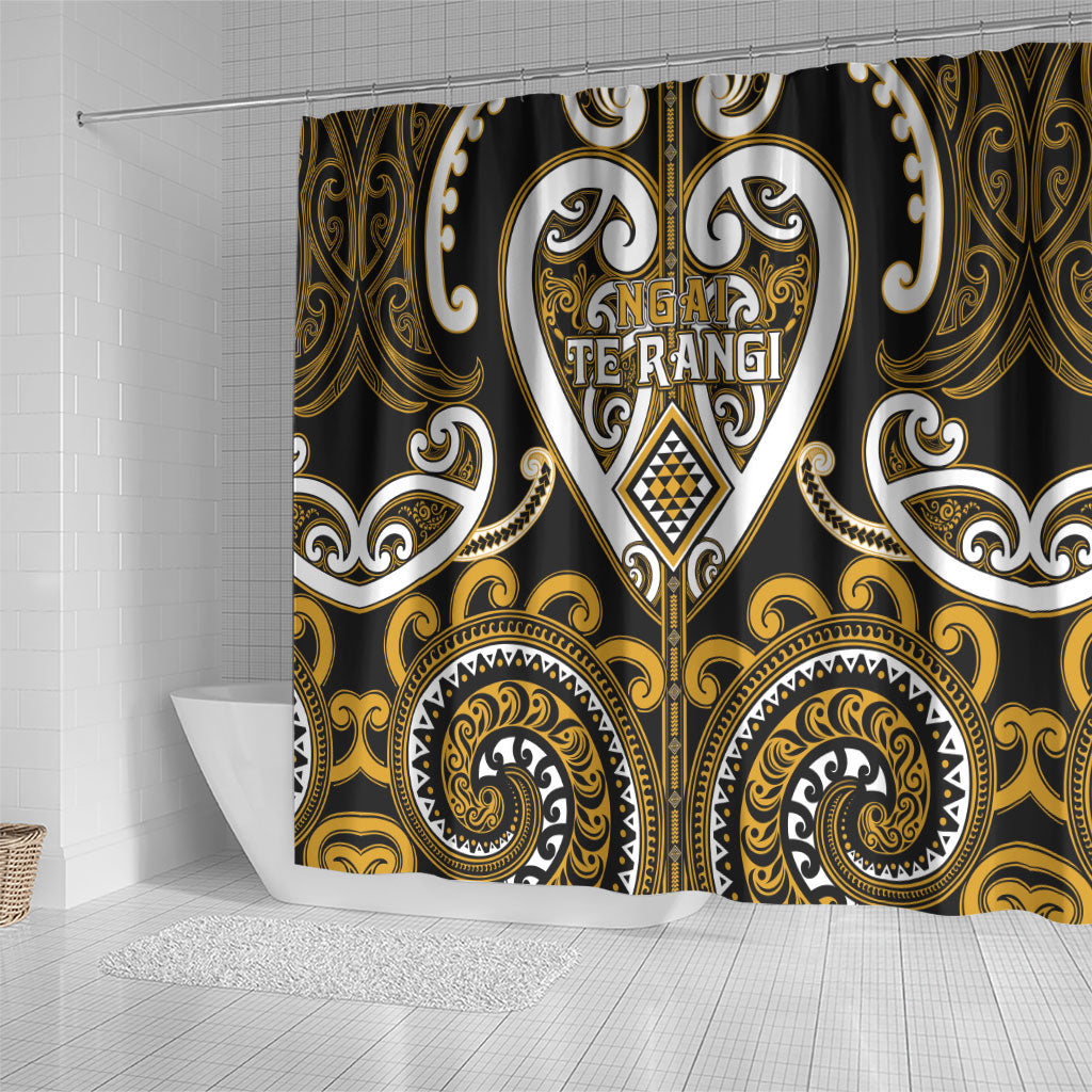 Aotearoa Ngai Te Rangi Shower Curtain Maori Tribal Pattern