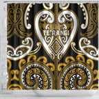 Aotearoa Ngai Te Rangi Shower Curtain Maori Tribal Pattern