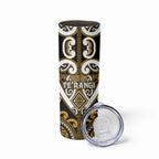 Custom Aotearoa Ngai Te Rangi Skinny Tumbler Maori Tribal Pattern