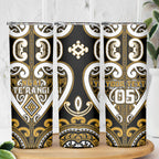 Custom Aotearoa Ngai Te Rangi Skinny Tumbler Maori Tribal Pattern