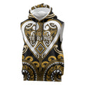 Custom Aotearoa Ngai Te Rangi Sleeveless Hoodie Maori Tribal Pattern