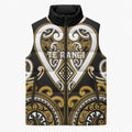 Custom Aotearoa Ngai Te Rangi Sleeveless Puffer Jacket Maori Tribal Pattern