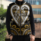 Custom Aotearoa Ngai Te Rangi Sleeveless Puffer Jacket Maori Tribal Pattern