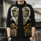 Custom Aotearoa Ngai Te Rangi Sleeveless Puffer Jacket Maori Tribal Pattern